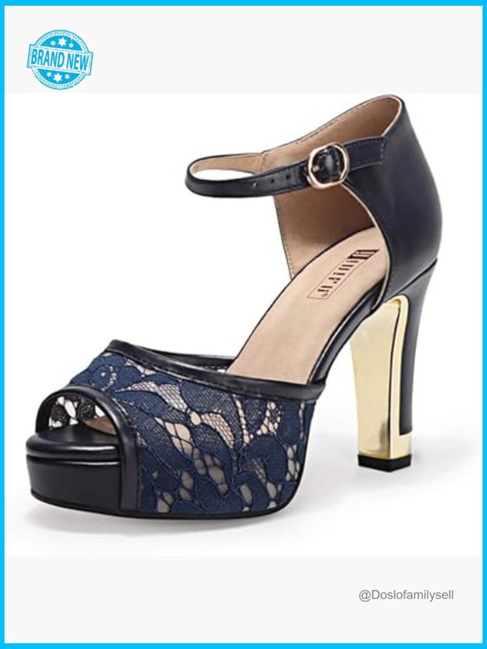 Mary Platform Chunky High Heels Sandals Peep Toe Dress Wedding Bridal Shoes